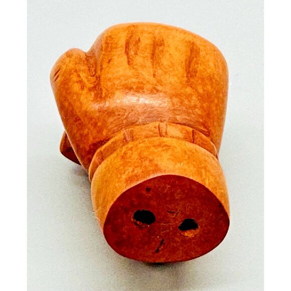 Netsuke Hand Carved Boxwood Monkey Toggle Luck Charm 2 inch Japanese Inro Ojime - Picture 7 of 9